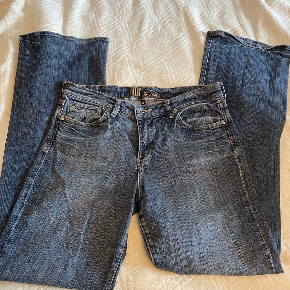 Kut from the Kloth Women's Medium Wash Straight-Leg Jeans